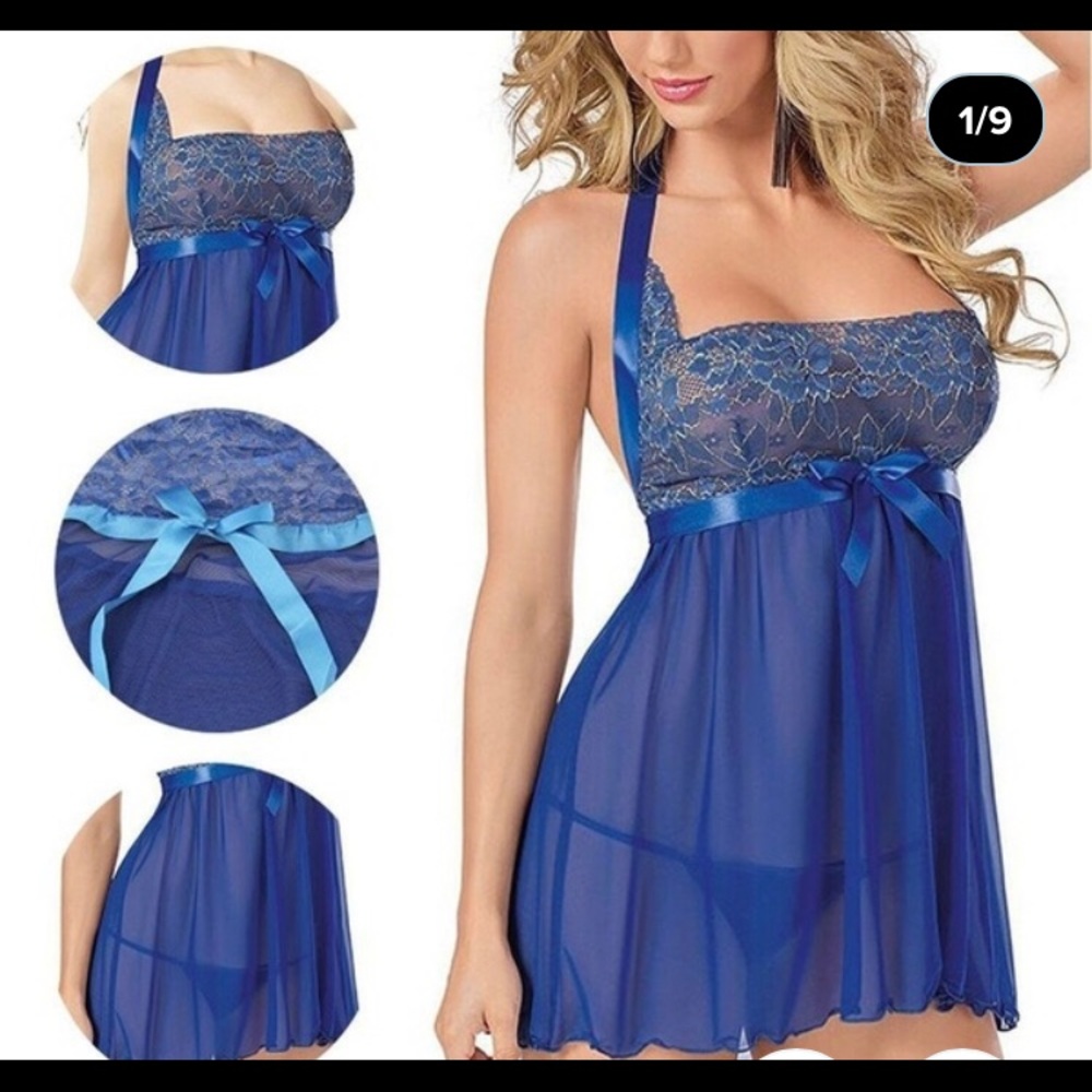 Women Sleepwear Nightgown Dress Nightwear with G-S